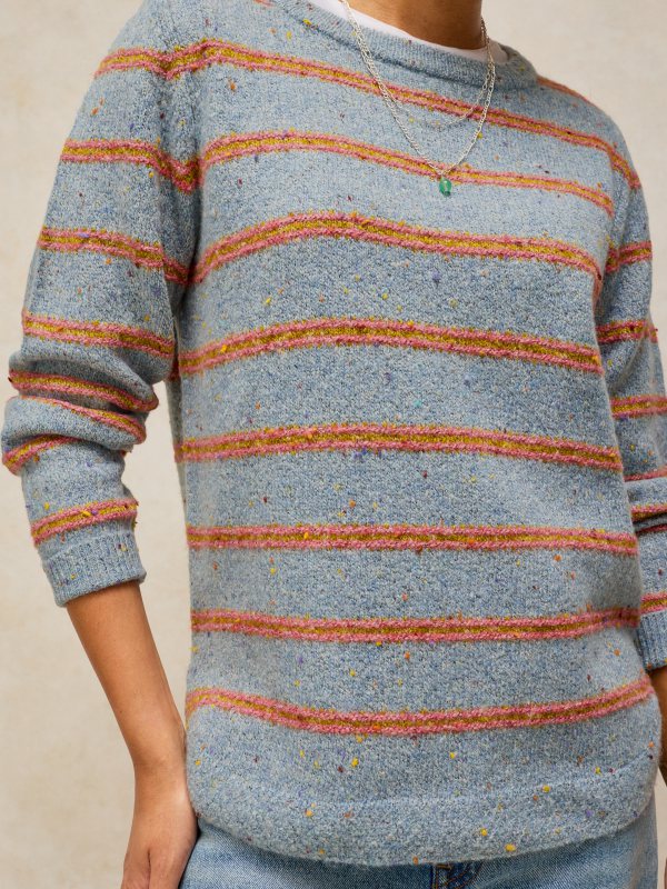 Talia Nep Stripe Jumper Blue Mlt