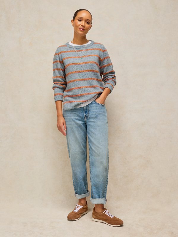 Talia Nep Stripe Jumper Blue Mlt