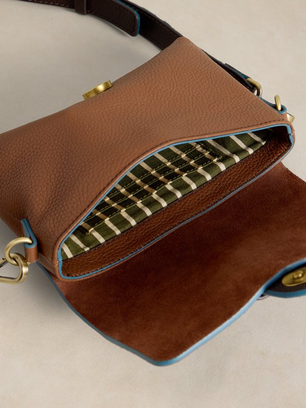 Mini Sophia Suede Crossbody Bag Khaki