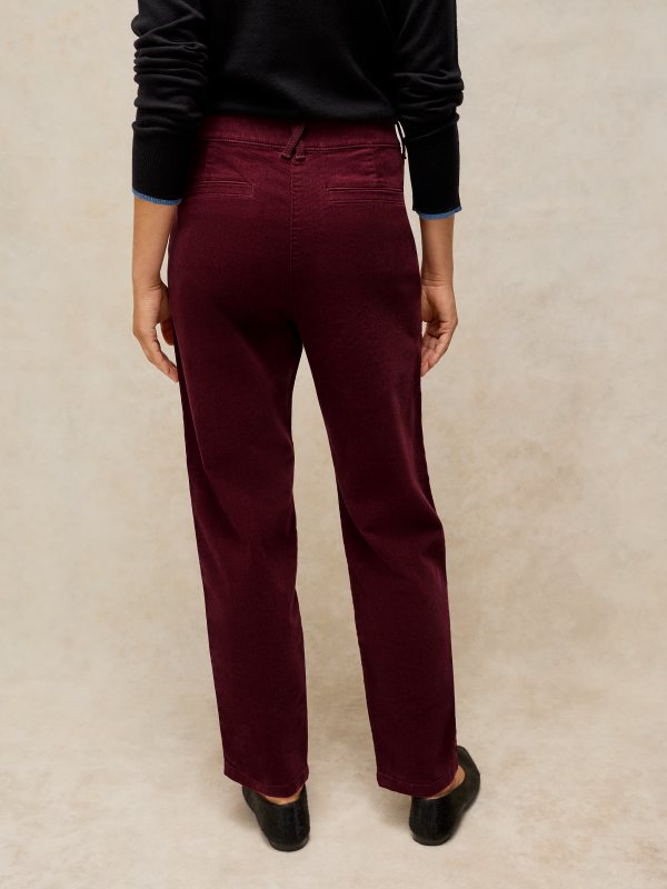 Twister Cord Trousers Plum