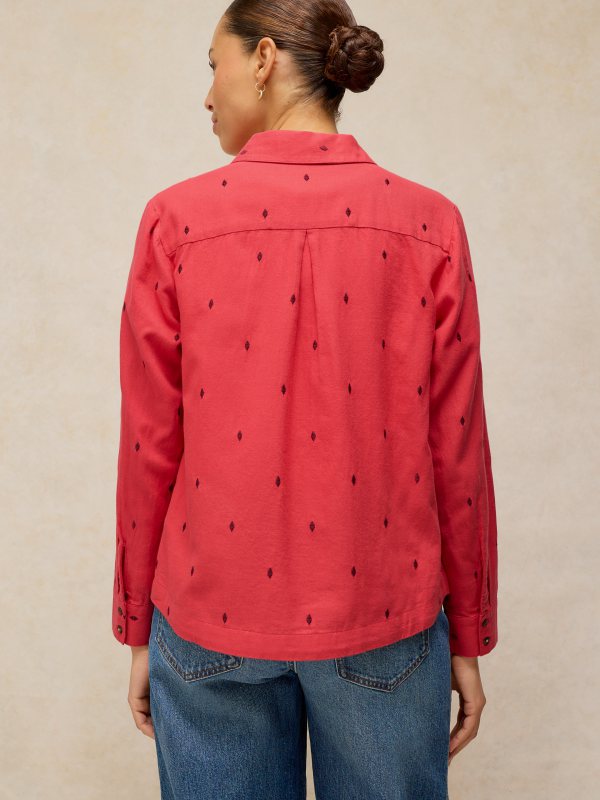 Sophie Cotton Shirt Bright Pink