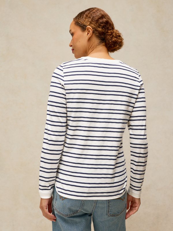 Clara Ls Tee White Pr