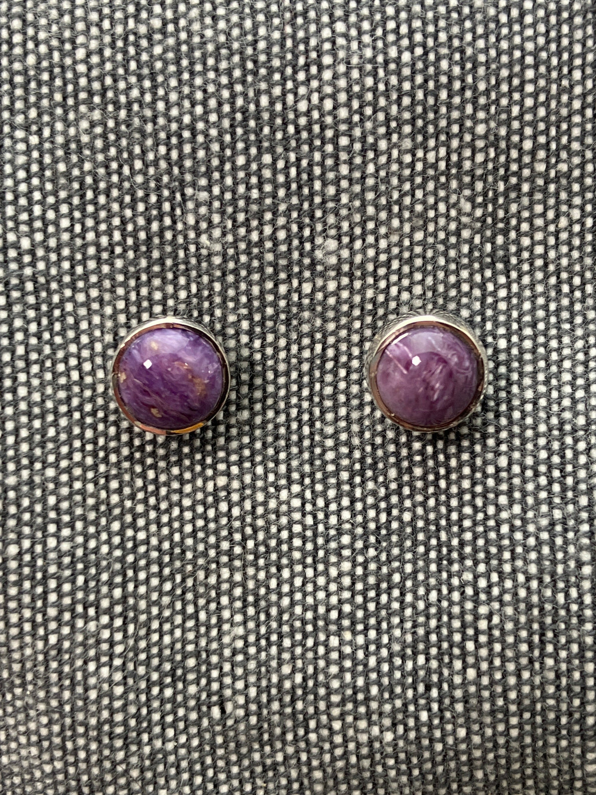 Charoite Round Studs