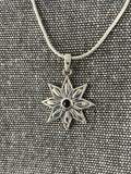 Amethyst Pointy Flower Pendant