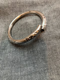 Flower Embossed Opening Bangle