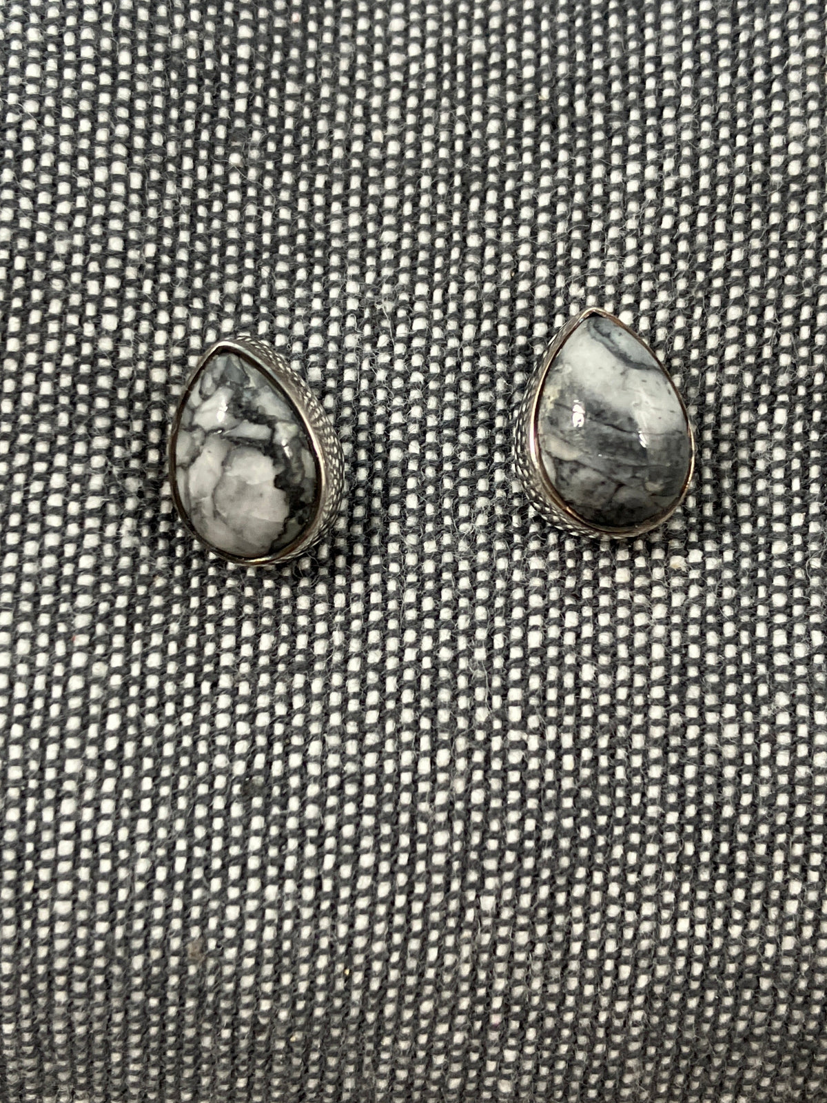 Pinolith Jasper Pear Studs