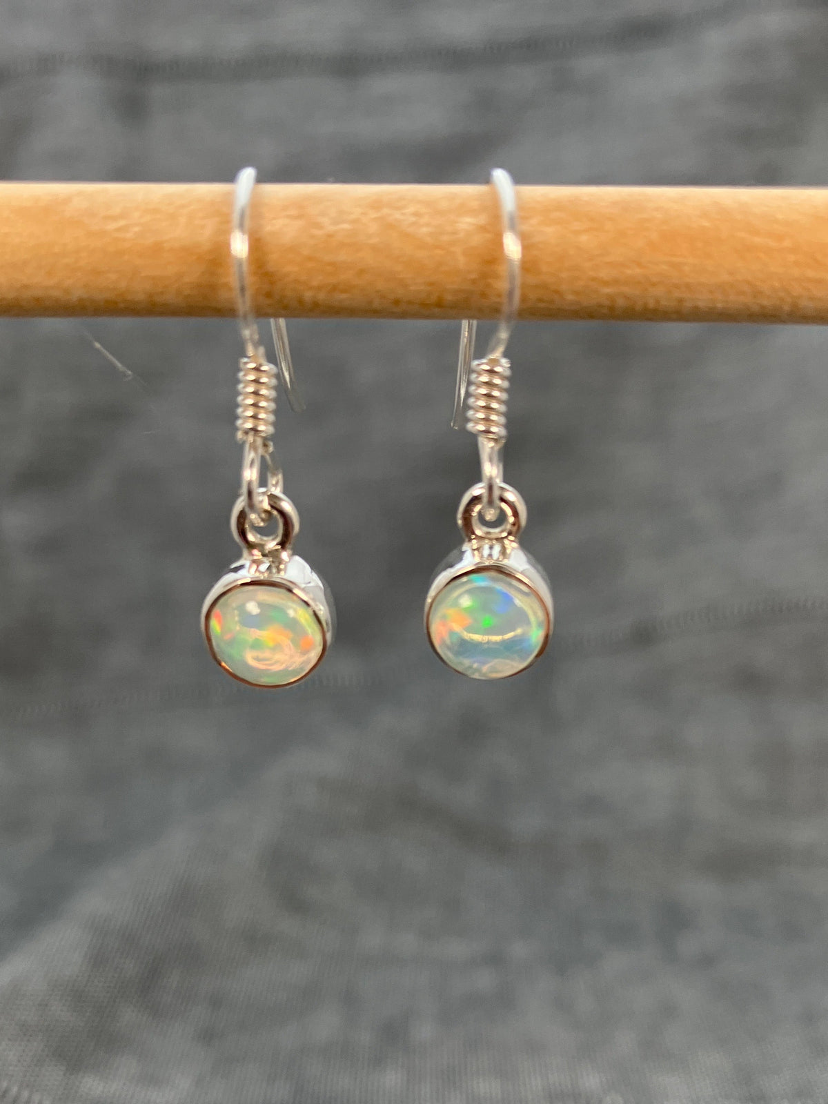 Ethiopian Opal Round Earrings