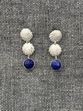 Lapis Double Shell Earrings