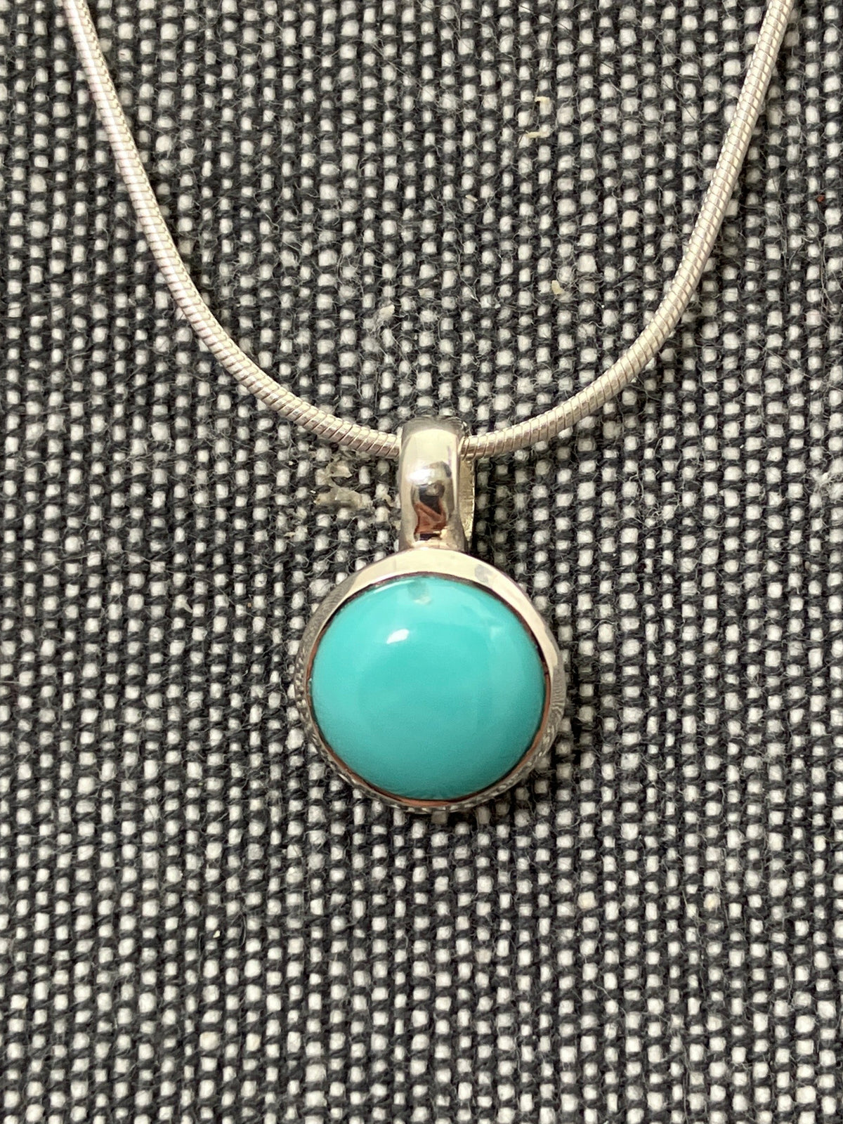Turquoise Simple Round Pendant