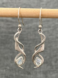Moonstone Cut Twist Earrings