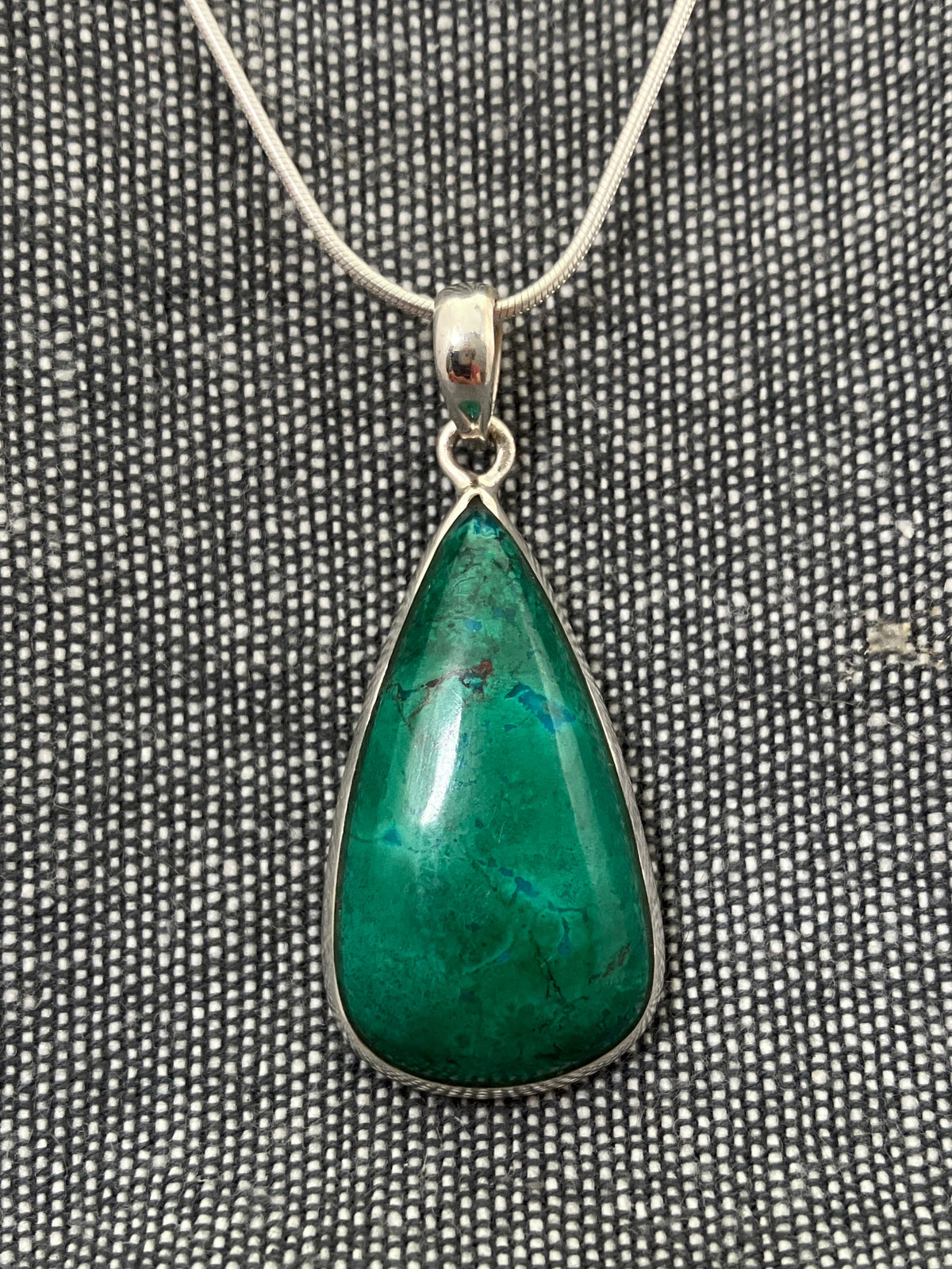 Chrysocolla Pear Pendant