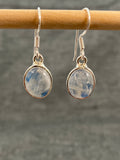 Blue Moonstone Oval Earrings