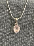 Rose Quartz Faceted Oval Pendant