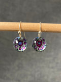 Inky Pinky Flower Earrings