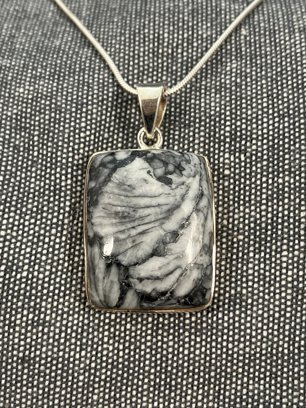 Pinolith Jasper Rectangle Pendant