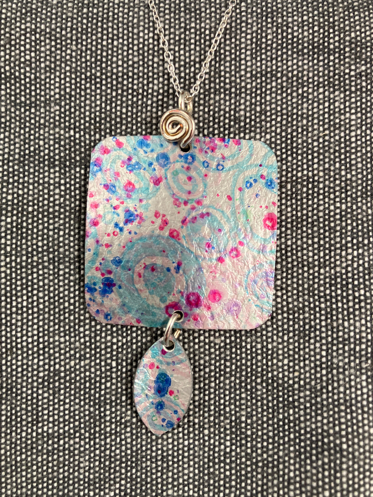 Raindrop Square Necklace
