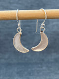 Mother Of Pearl Crescent Moon Earrings