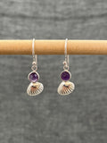 Amethyst Shell Earrings