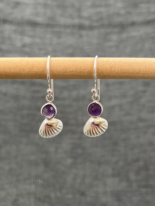 Amethyst Shell Earrings