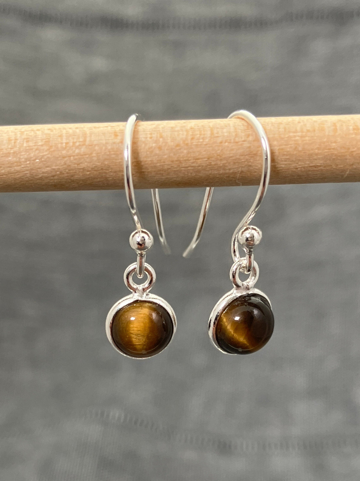 Tigers Eye Little Round Earrings