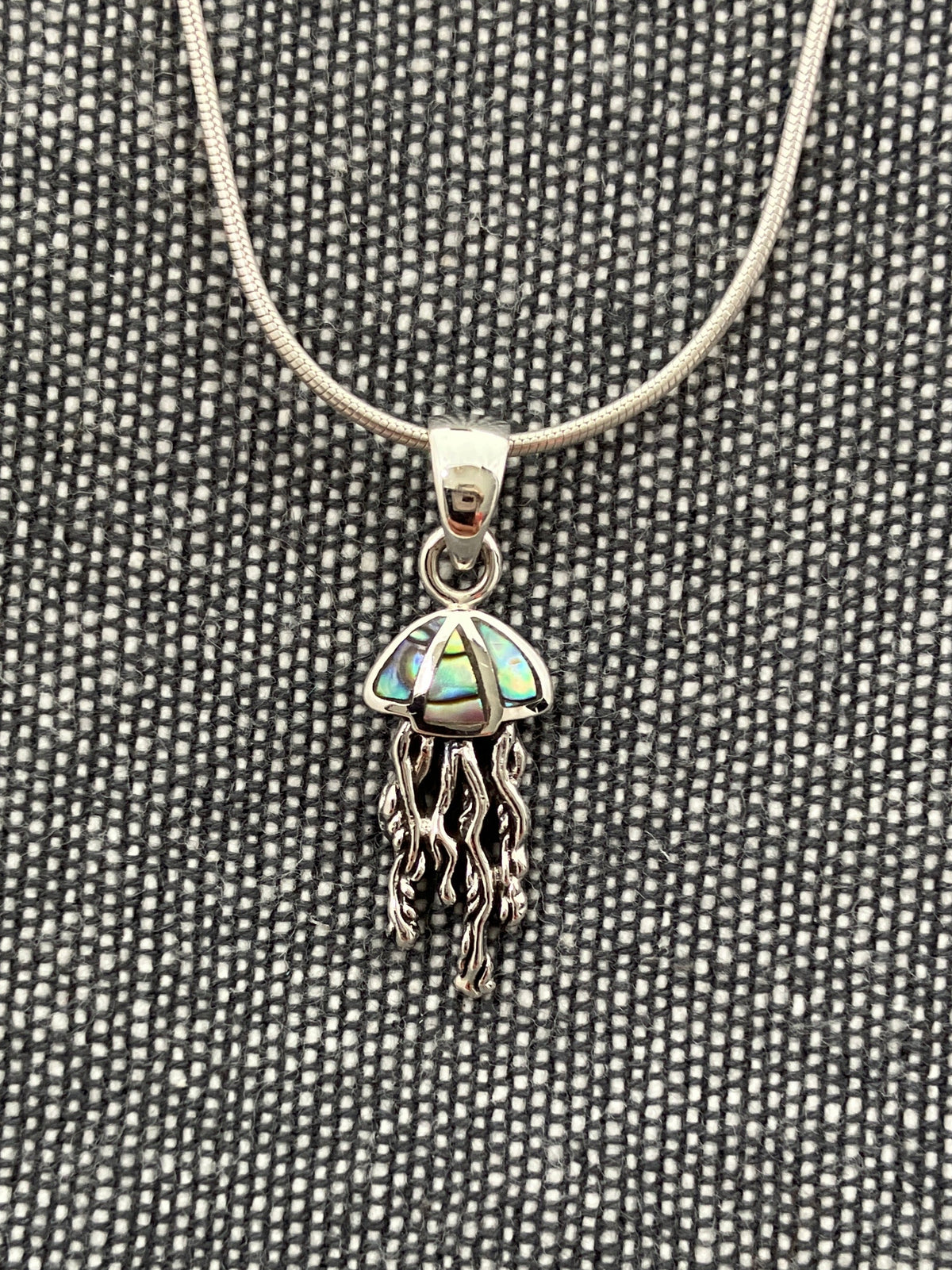 Paua Shell Jelly Fish Pendant