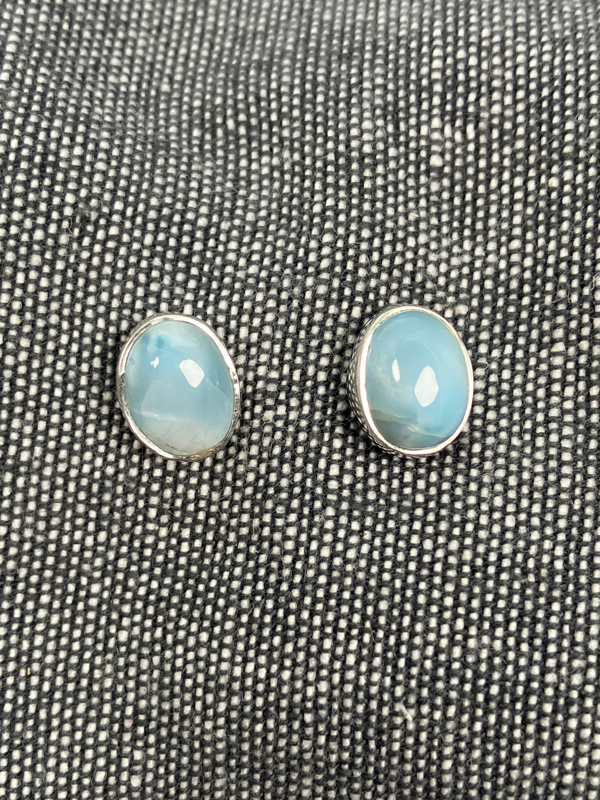 Larimar Oval Studs