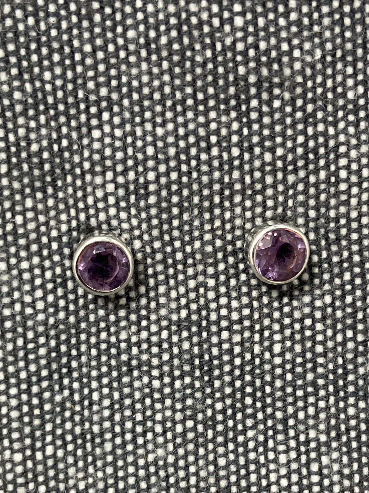 Amethyst 5mm Cut Studs