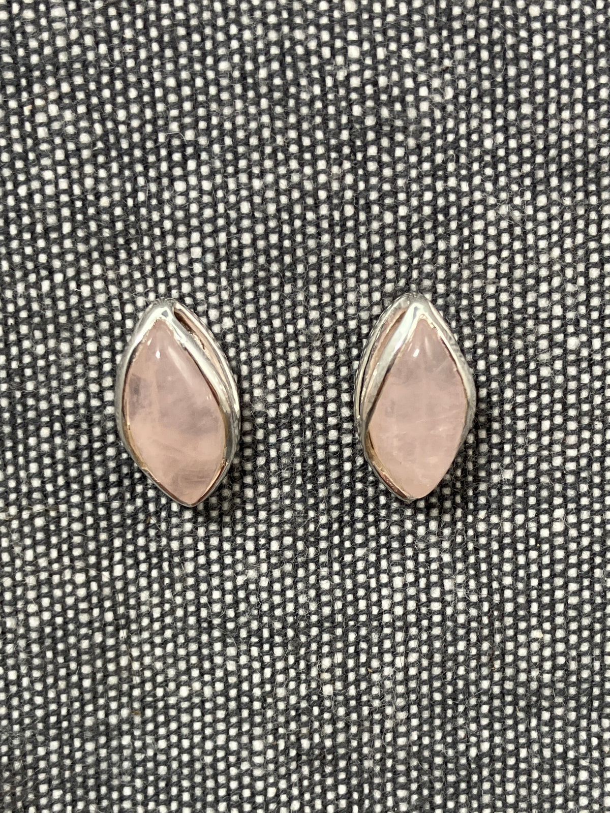 Rose Quartz Parting Stone Studs