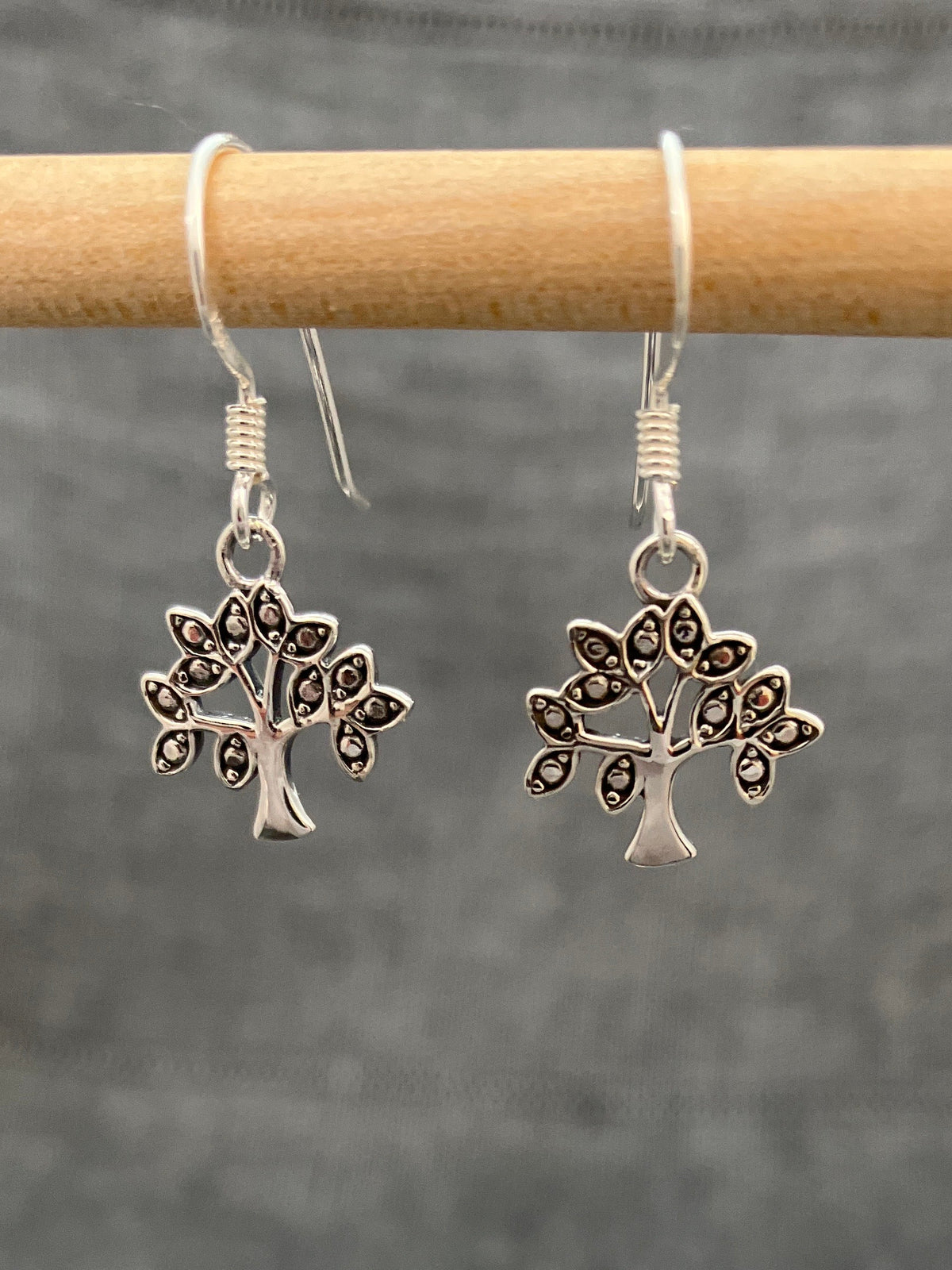 Tiny Apple Tree Earrings