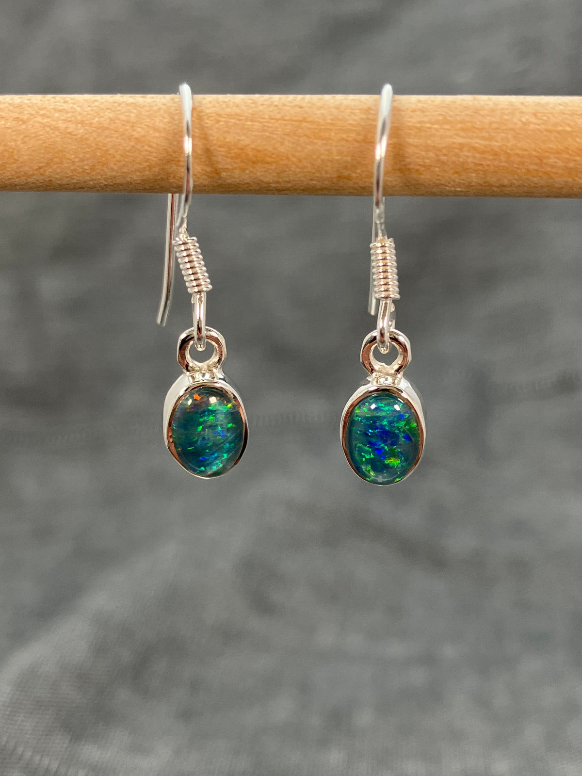 Australian Opal Oval Earrings