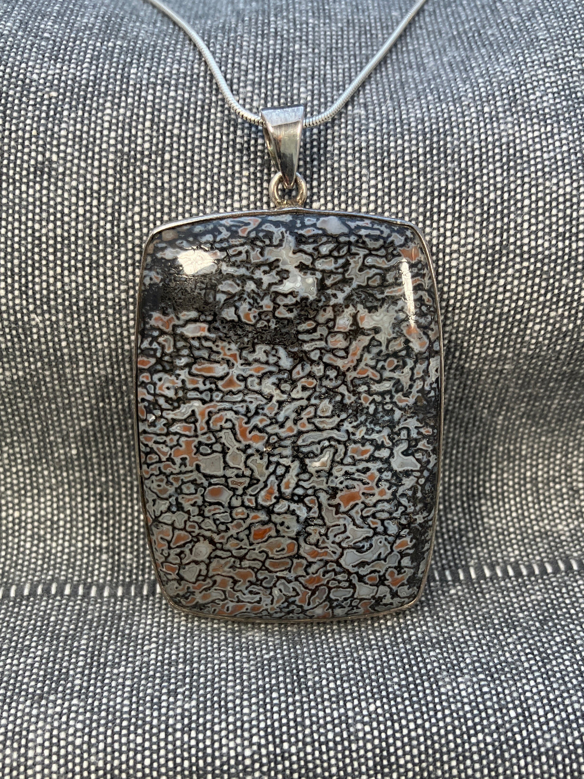 Dinosaur Bone Large Rectangle Pendant