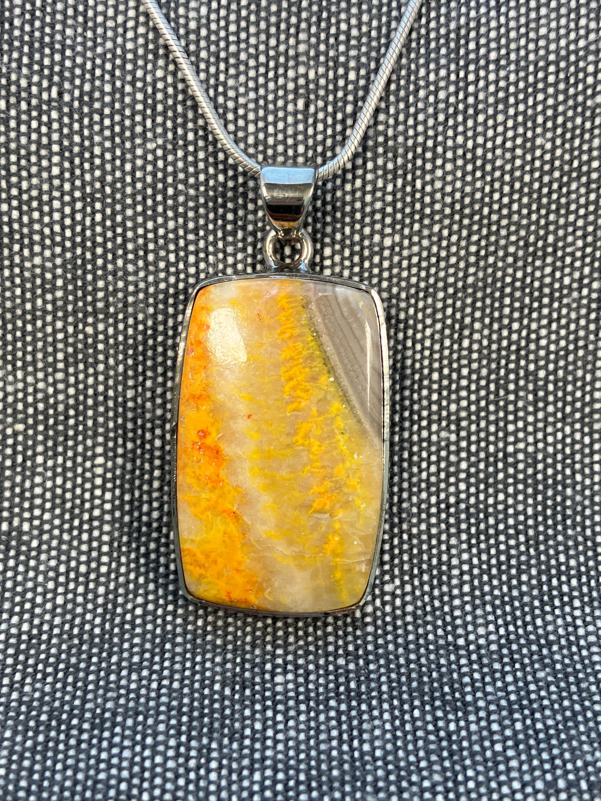 Bumblebee Jasper Rectangle Pendant