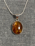 Oval Amber Pendant