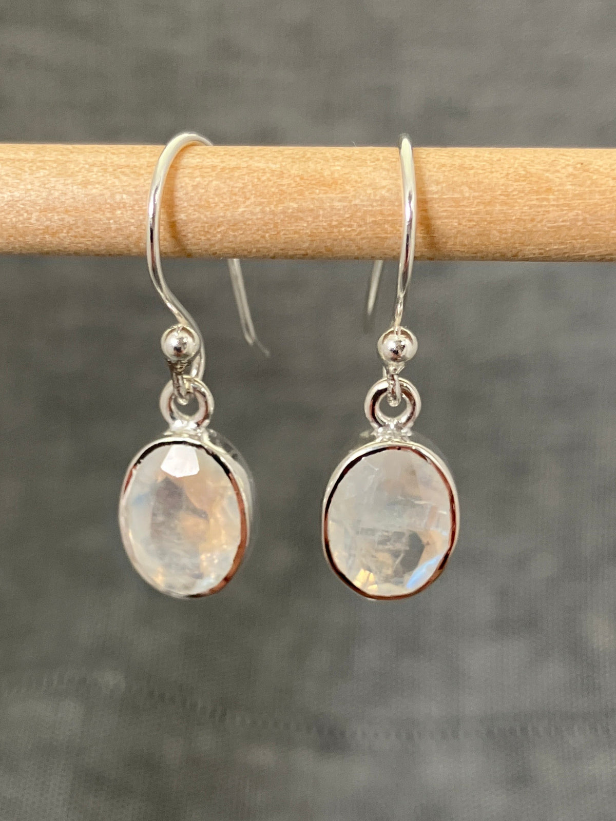 Moonstone Cut Oval Earrings