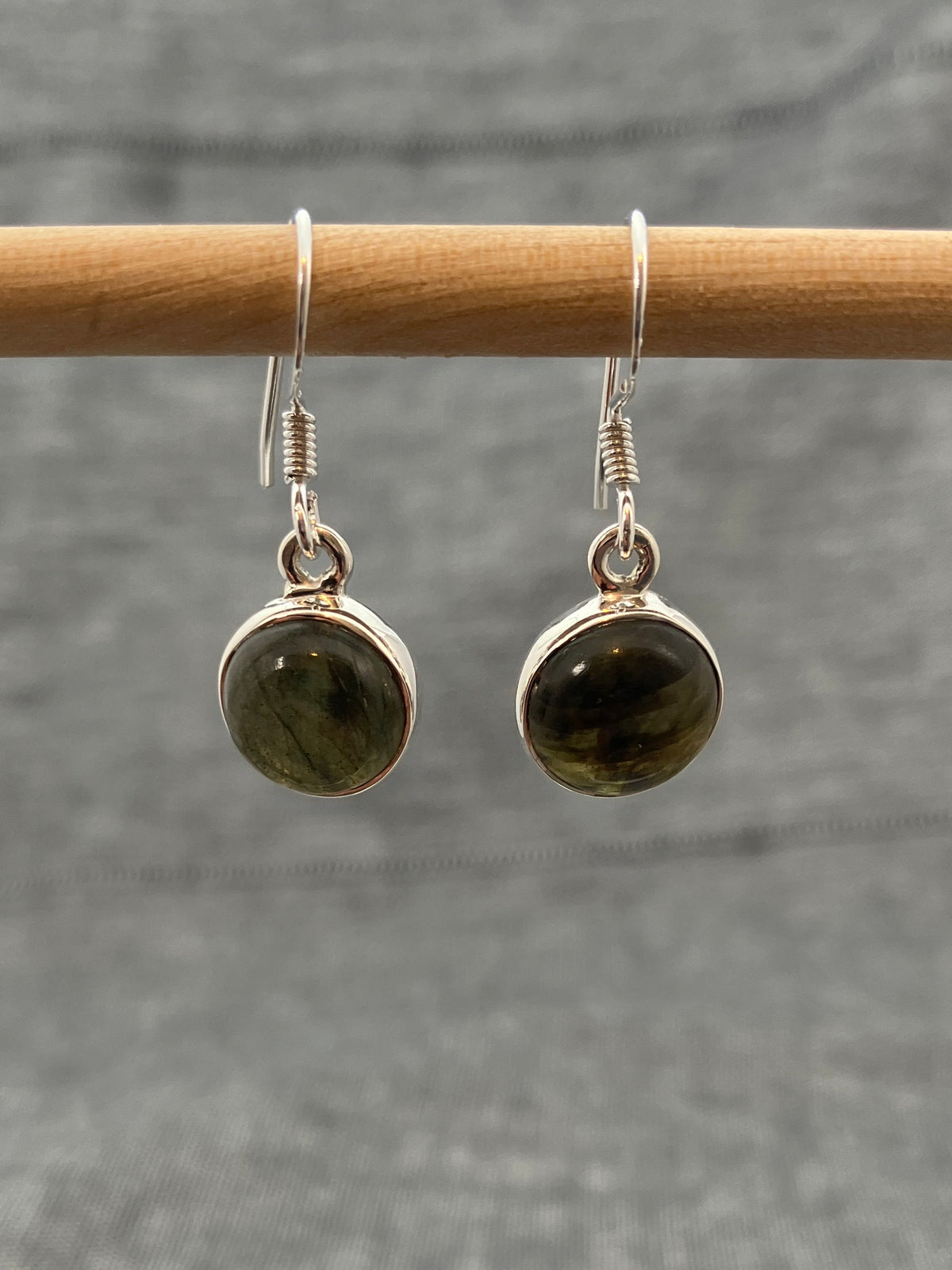 Labradorite Round Earrings