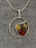 Triple Amber Circle Pendant