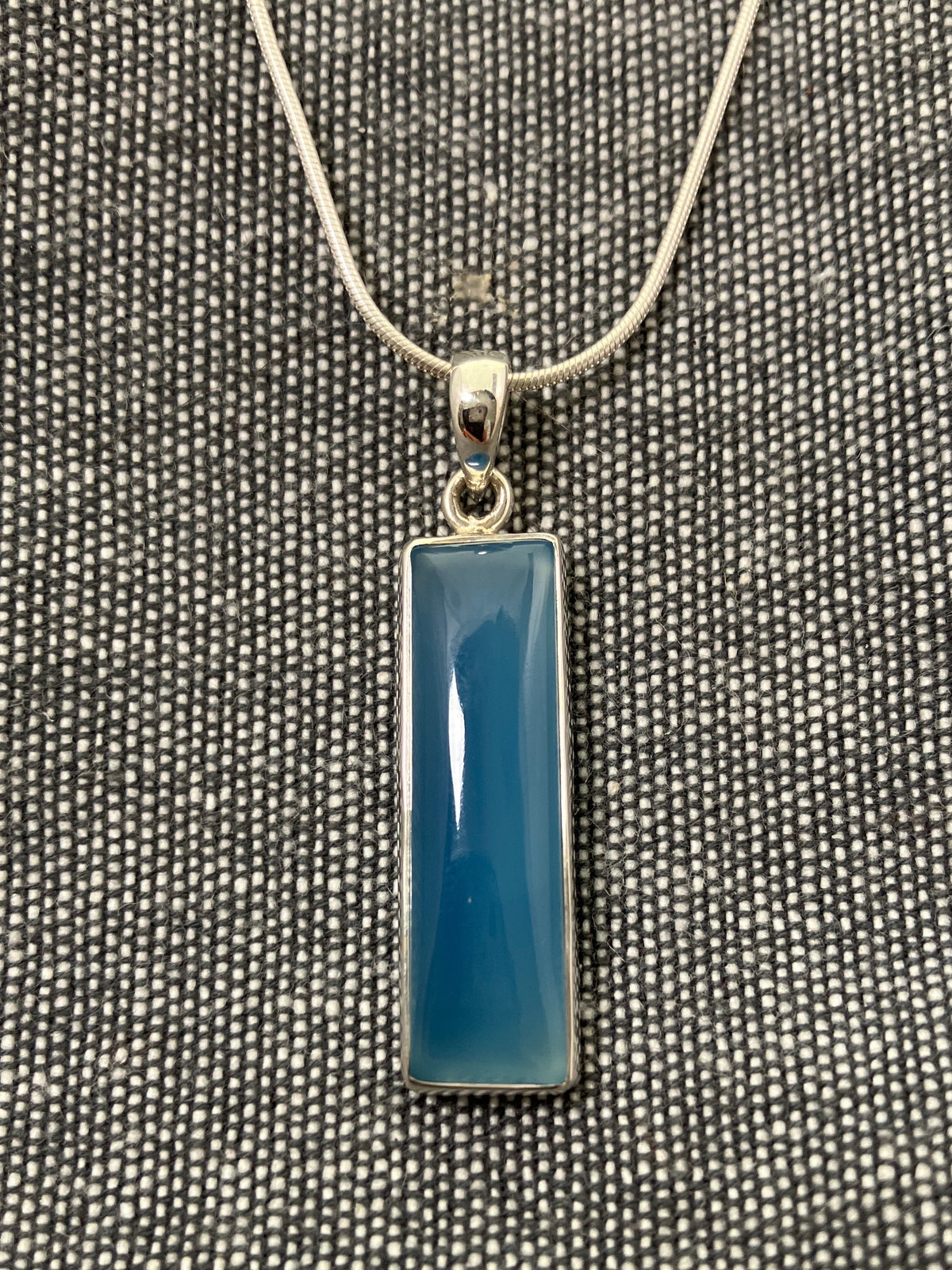 Chalcedony Rectangle Pendant