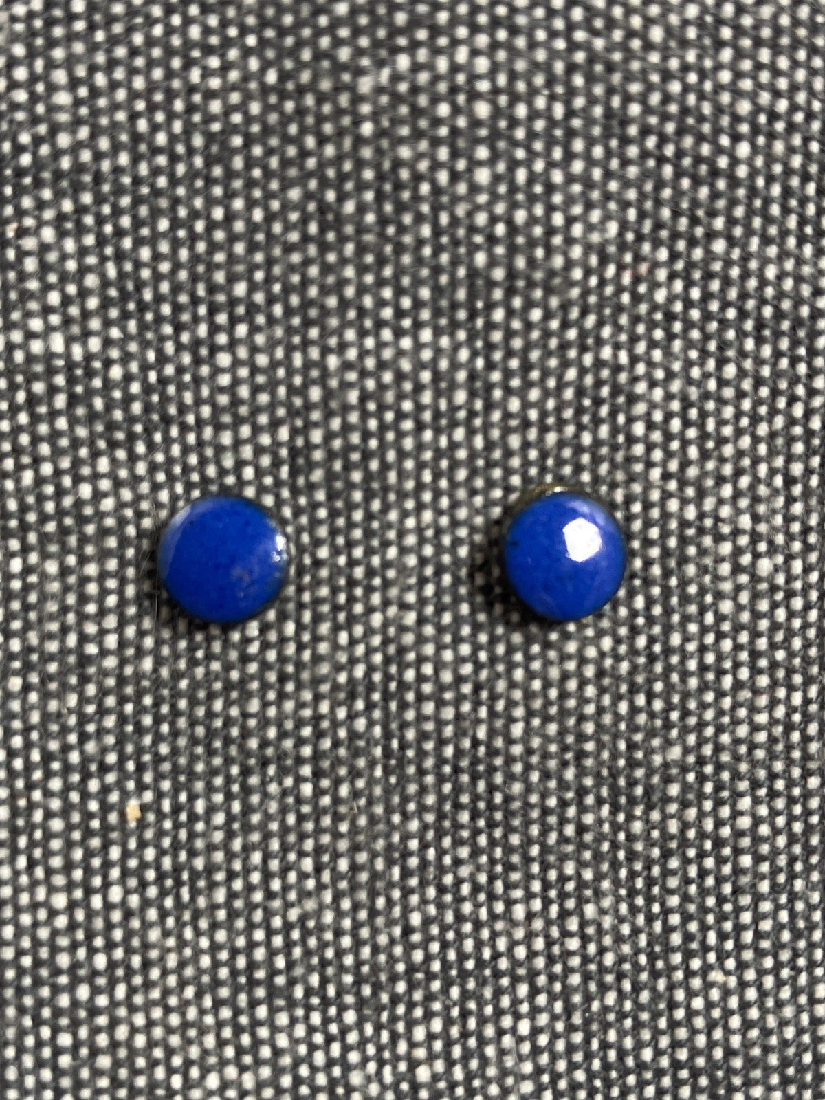 Blue Round Studs