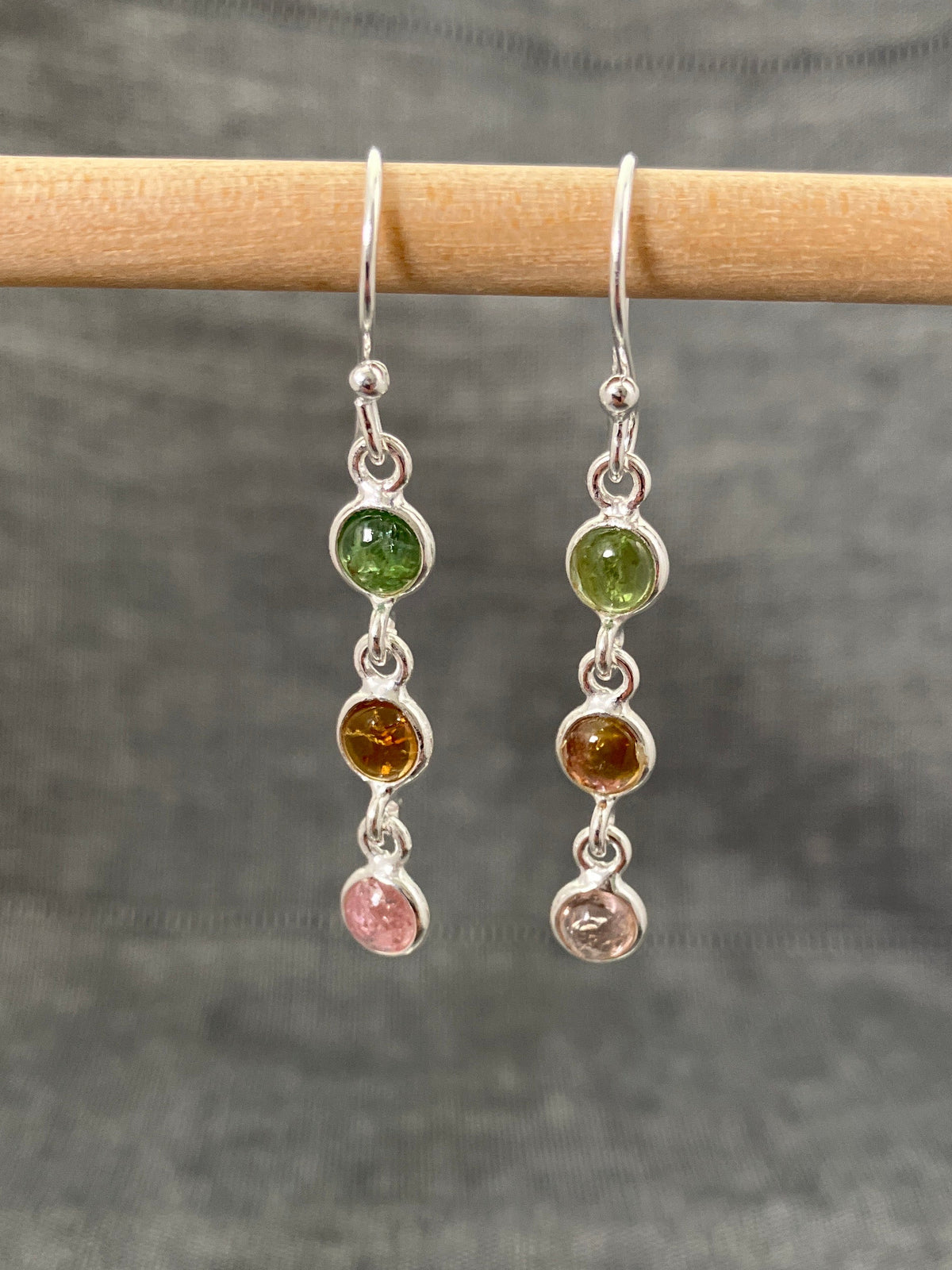 Tourmaline Triple Drop Earrings