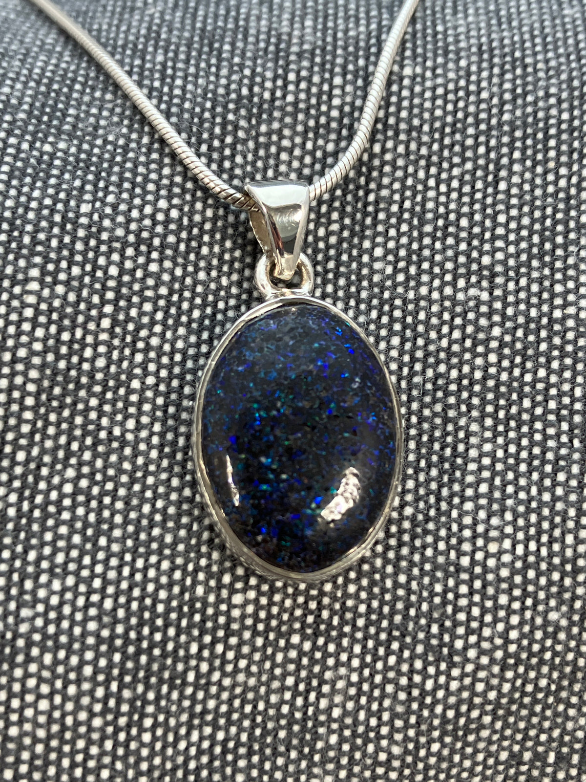 Andamooka Opal Oval Pendant