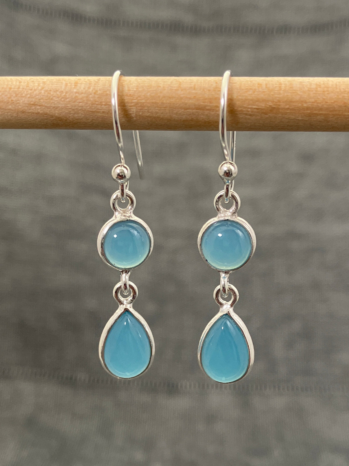 Chalcedony Double Drop Earring