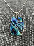 Paua Shell Rectangle Pendant
