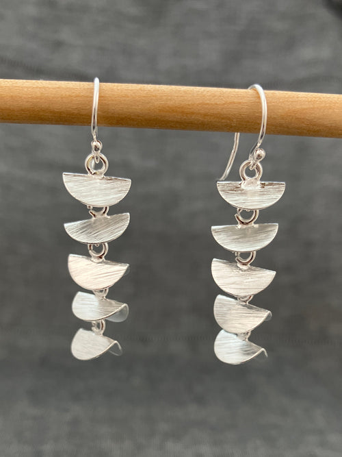 Brushed Taco Cascade Earrings