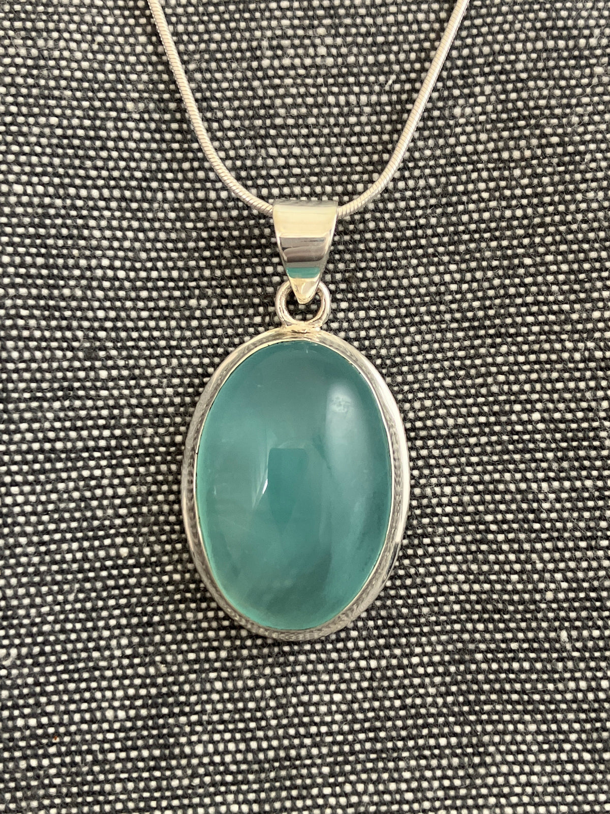 Chalcedony Oval Pendant
