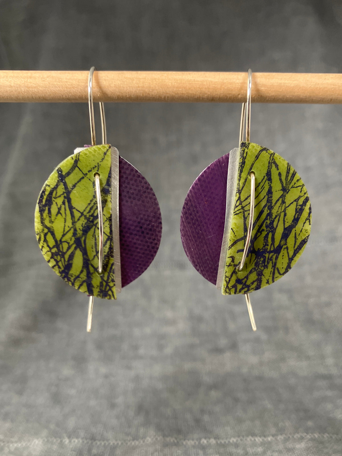 Miro Purple & Lime Earrings