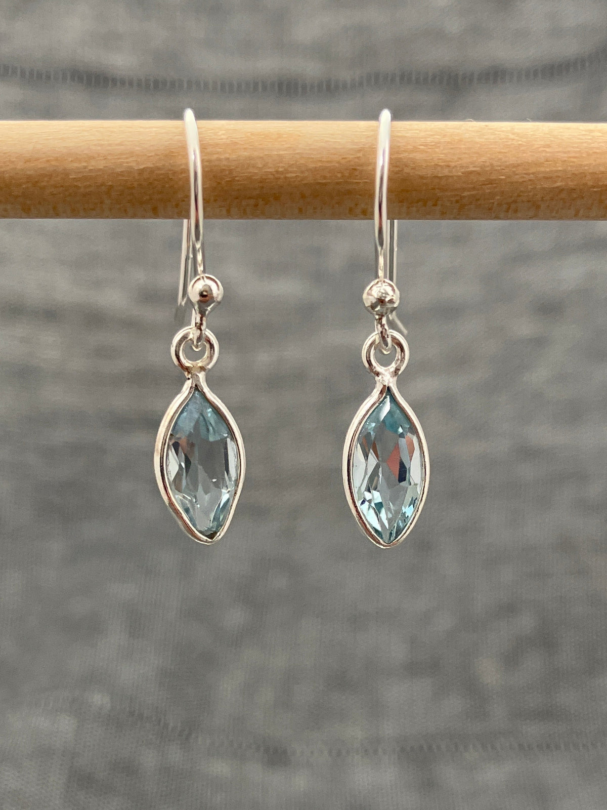 Blue Topaz Marquise Earrings
