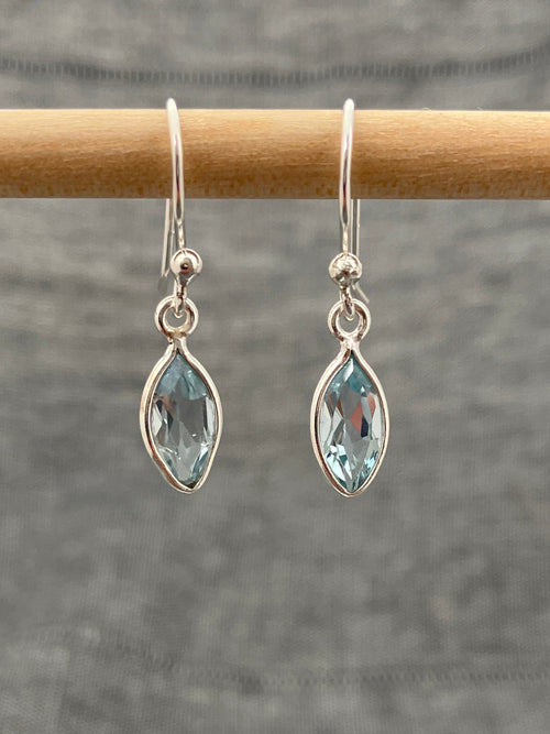 Blue Topaz Marquise Earrings
