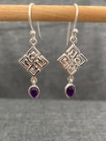 Amethyst Knotwork Earrings