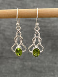 Peridot Knot Earrings