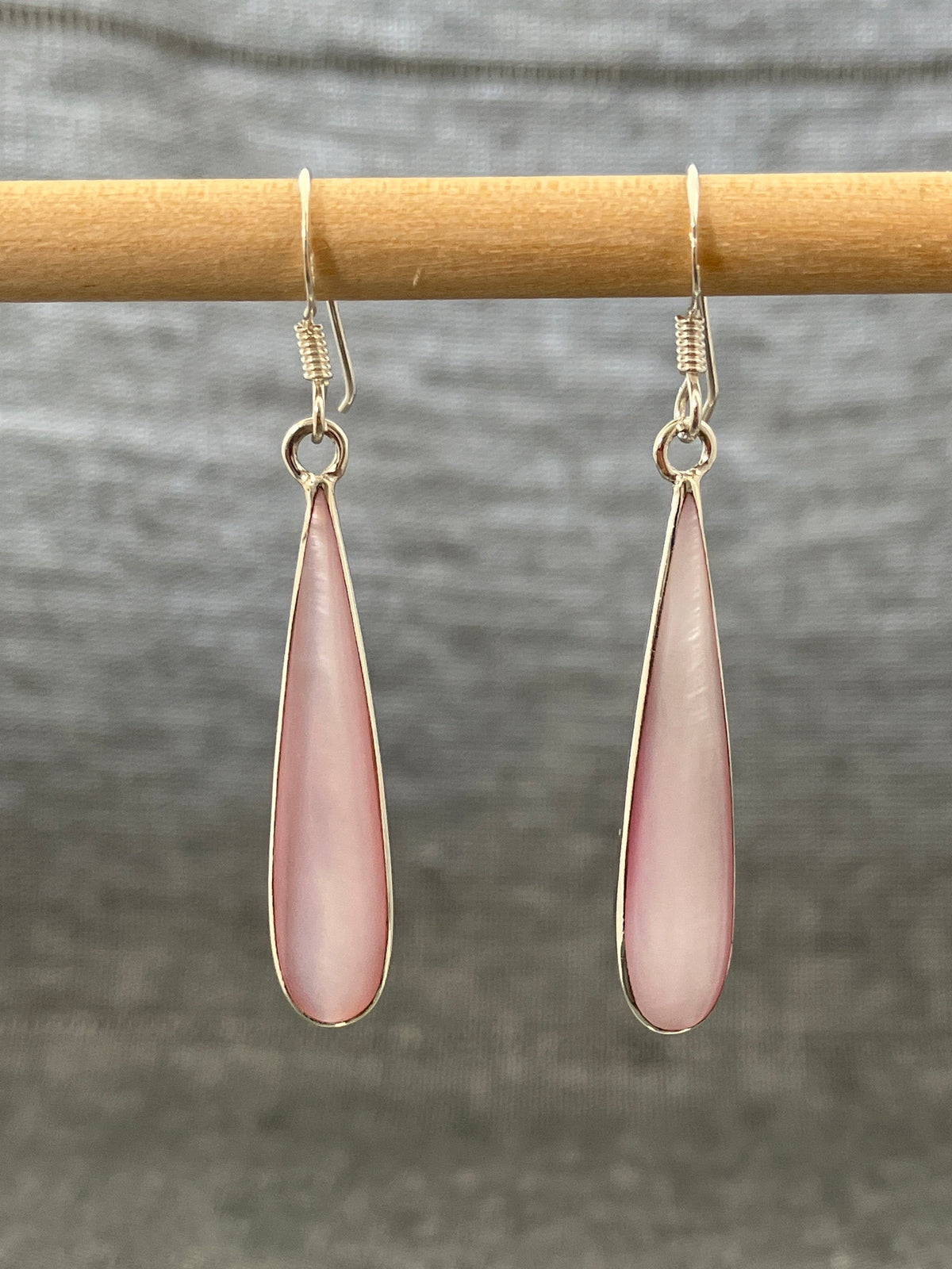 Pink Pearl Baton Earrings
